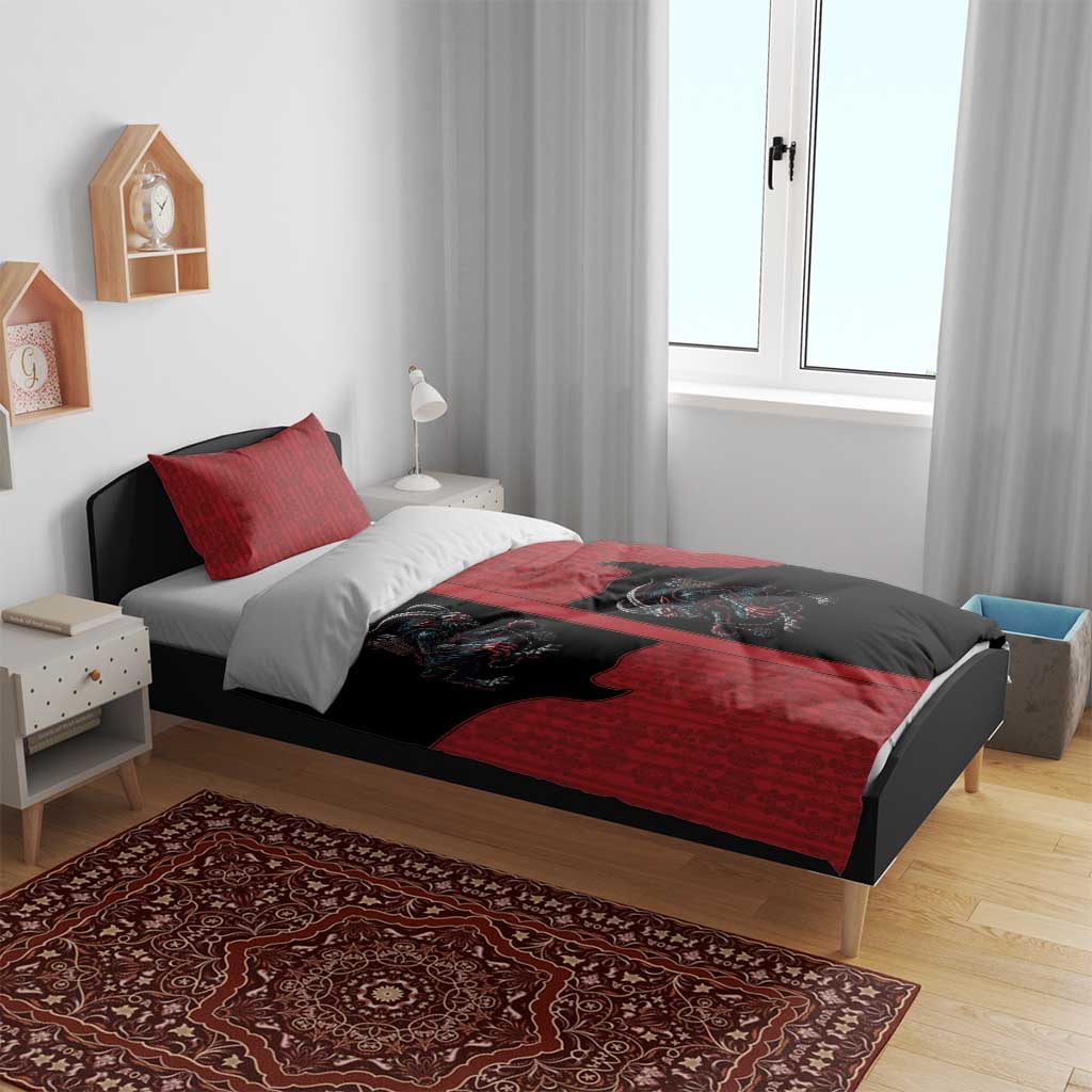 Western Yoke Bedding Set Krampus Christmas Horror Style - Wonder Print Shop