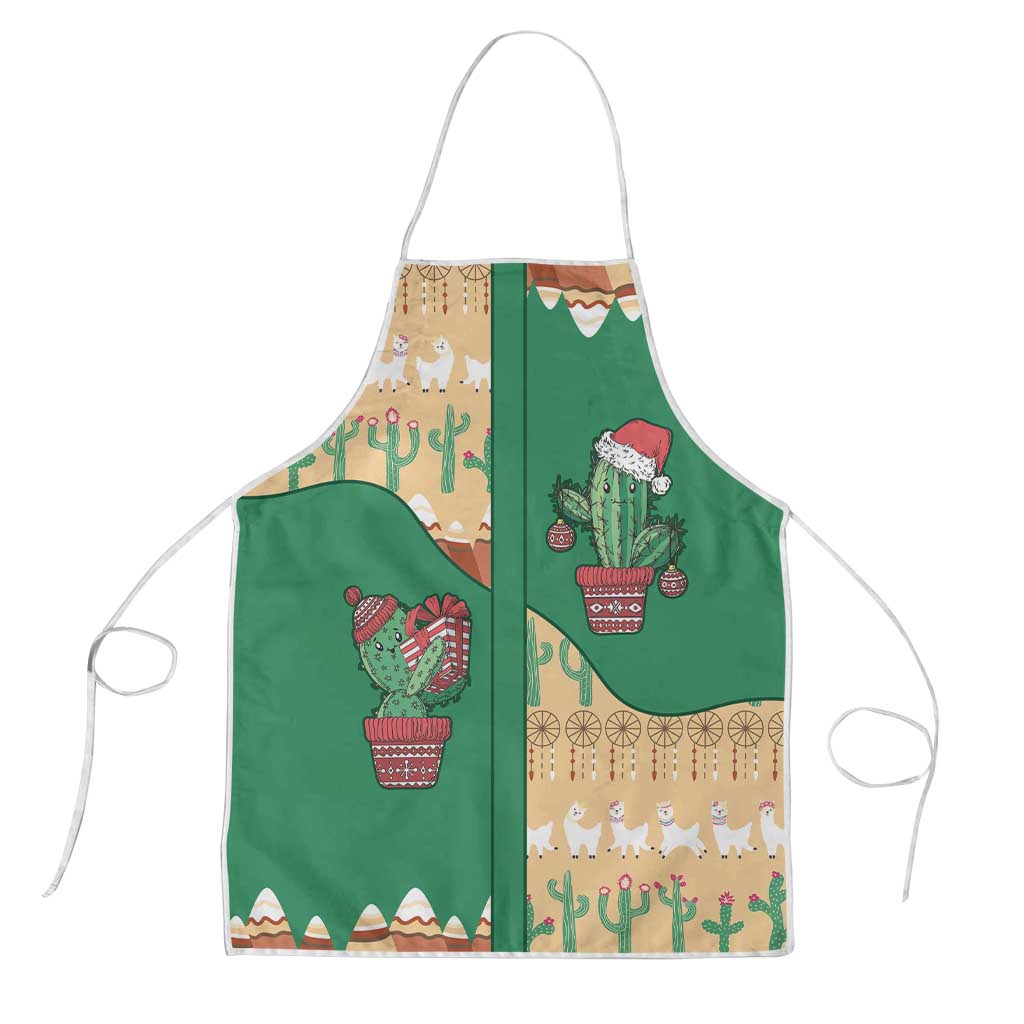 Western Yoke Apron Cactus Christmas Cute Style - Wonder Print Shop