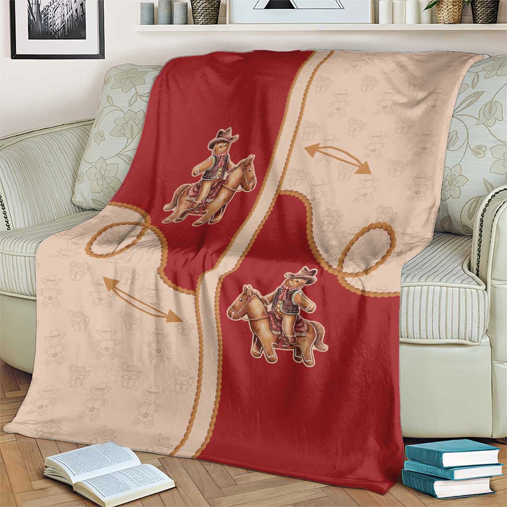 Western Yoke Blanket Gingerbread Howdy Christmas - Wonder Print Shop