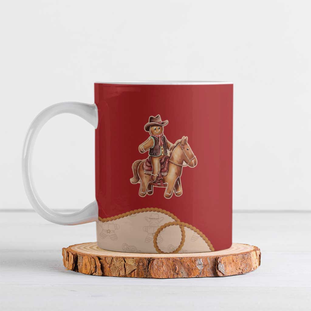 Western Yoke Ceramic Mug Gingerbread Howdy Christmas - Wonder Print Shop