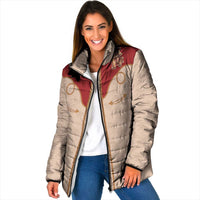 Western Yoke Padded Jacket Gingerbread Howdy Christmas - Wonder Print Shop