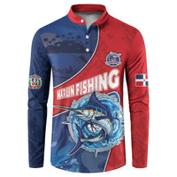 Dominican Republic Fishing Button Sweatshirt Caribbean Master Baiter - Wonder Print Shop