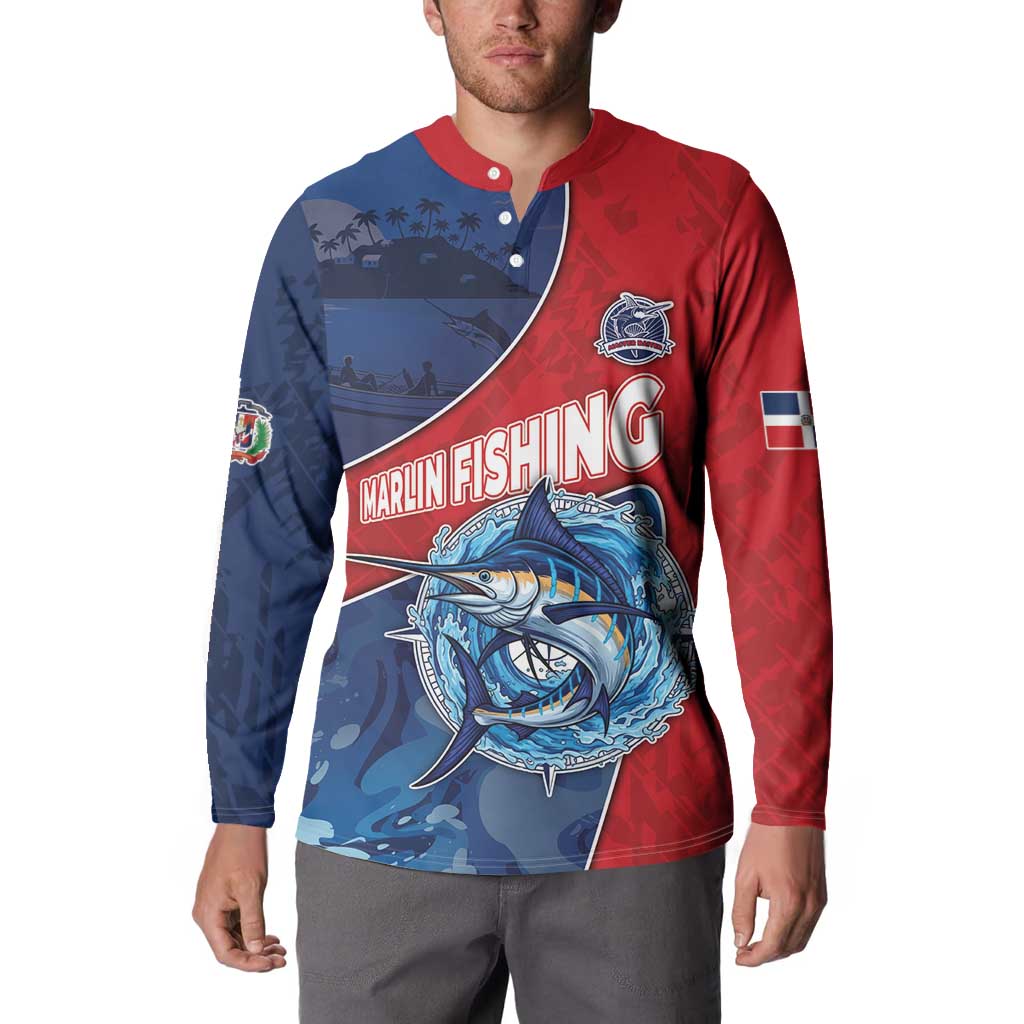 Dominican Republic Fishing Button Sweatshirt Caribbean Master Baiter - Wonder Print Shop