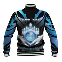 Personalized Bowling Baseball Jacket Cosmic Strike
