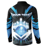 Personalized Bowling Button Sweatshirt Cosmic Strike