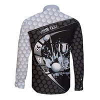 Personalized Golf Long Sleeve Button Shirt The Honeycomb Golfe