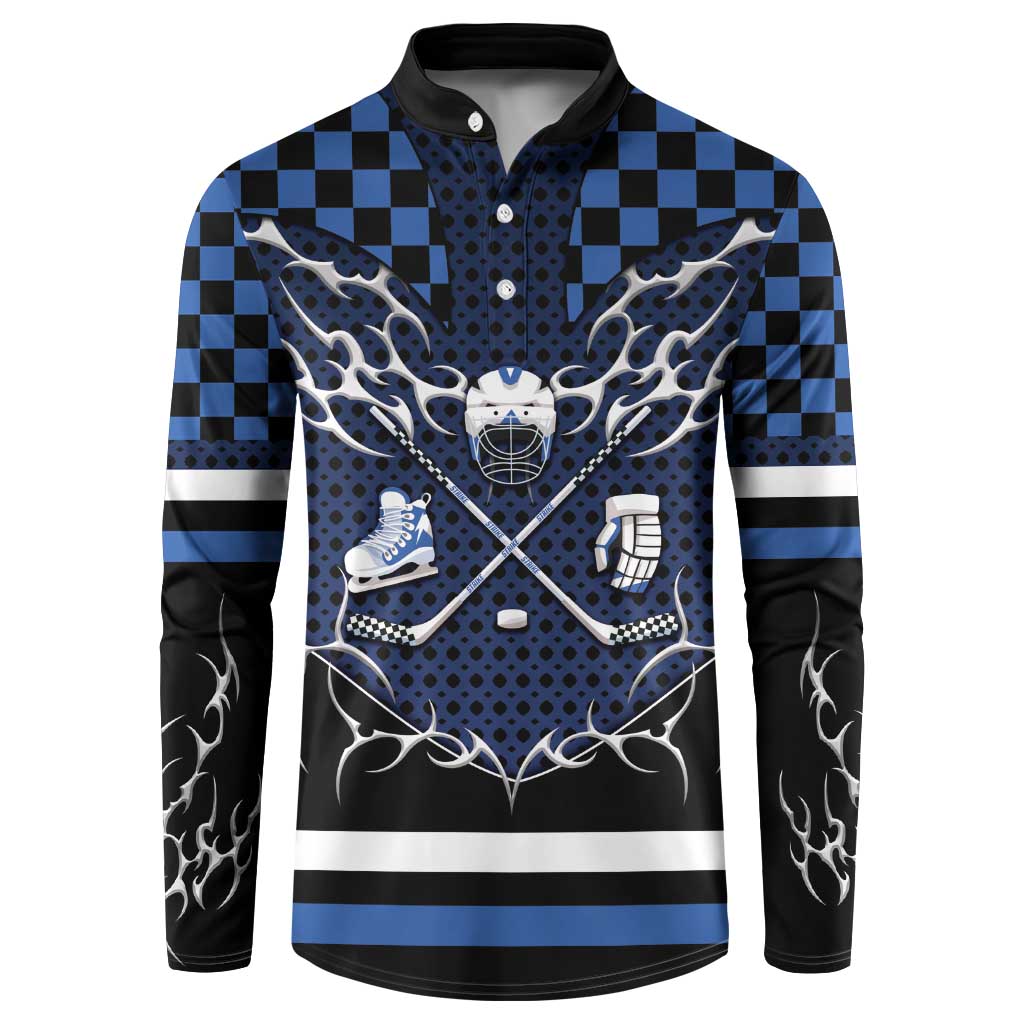 Custom Hockey Button Sweatshirt Tribal Strike