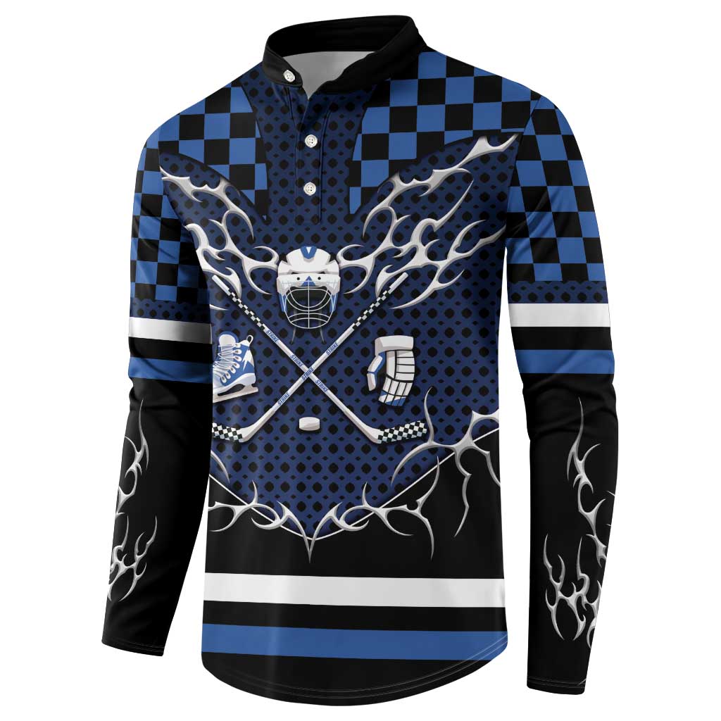 Custom Hockey Button Sweatshirt Tribal Strike