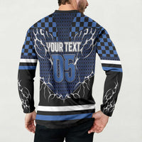 Custom Hockey Button Sweatshirt Tribal Strike