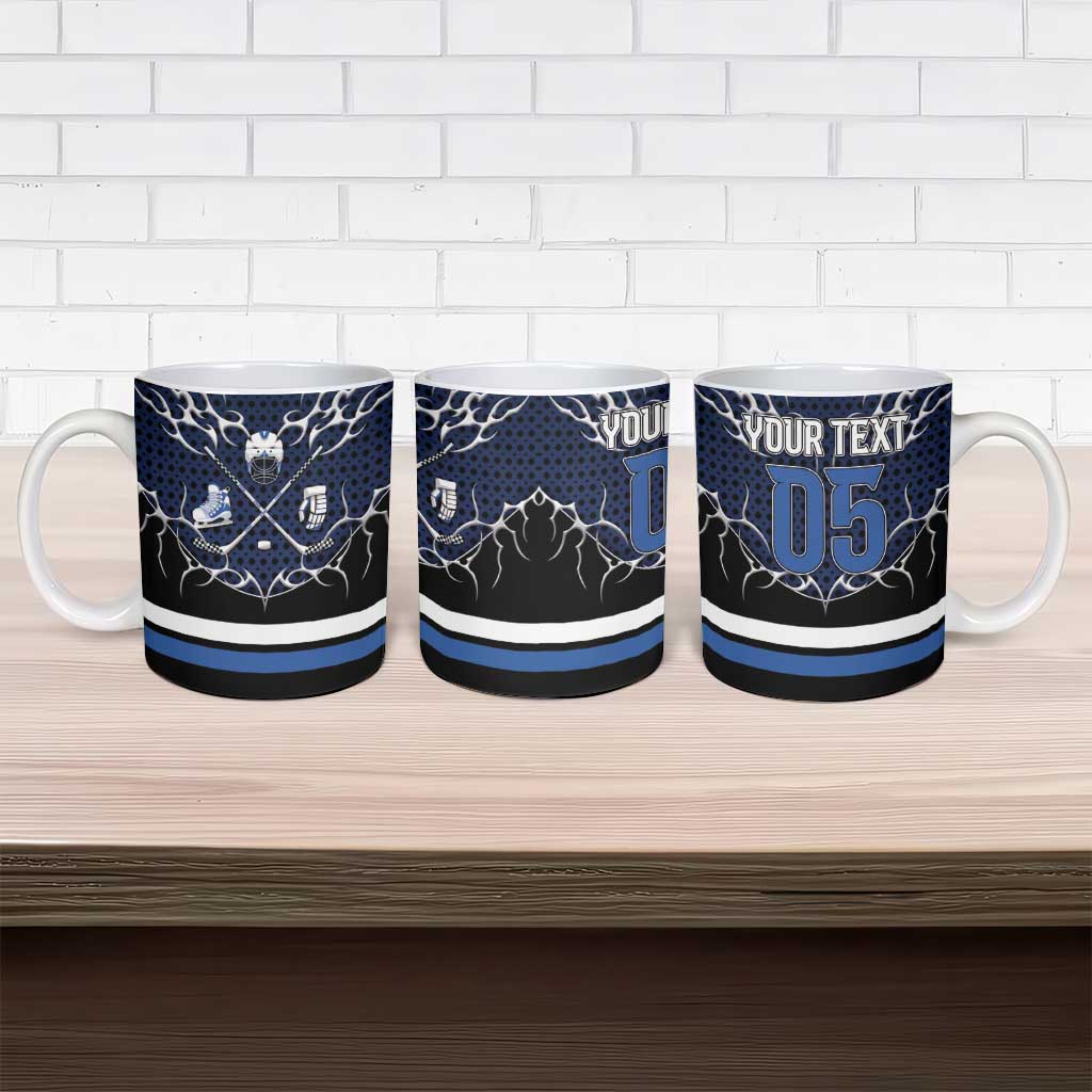 Custom Hockey Ceramic Mug Tribal Strike