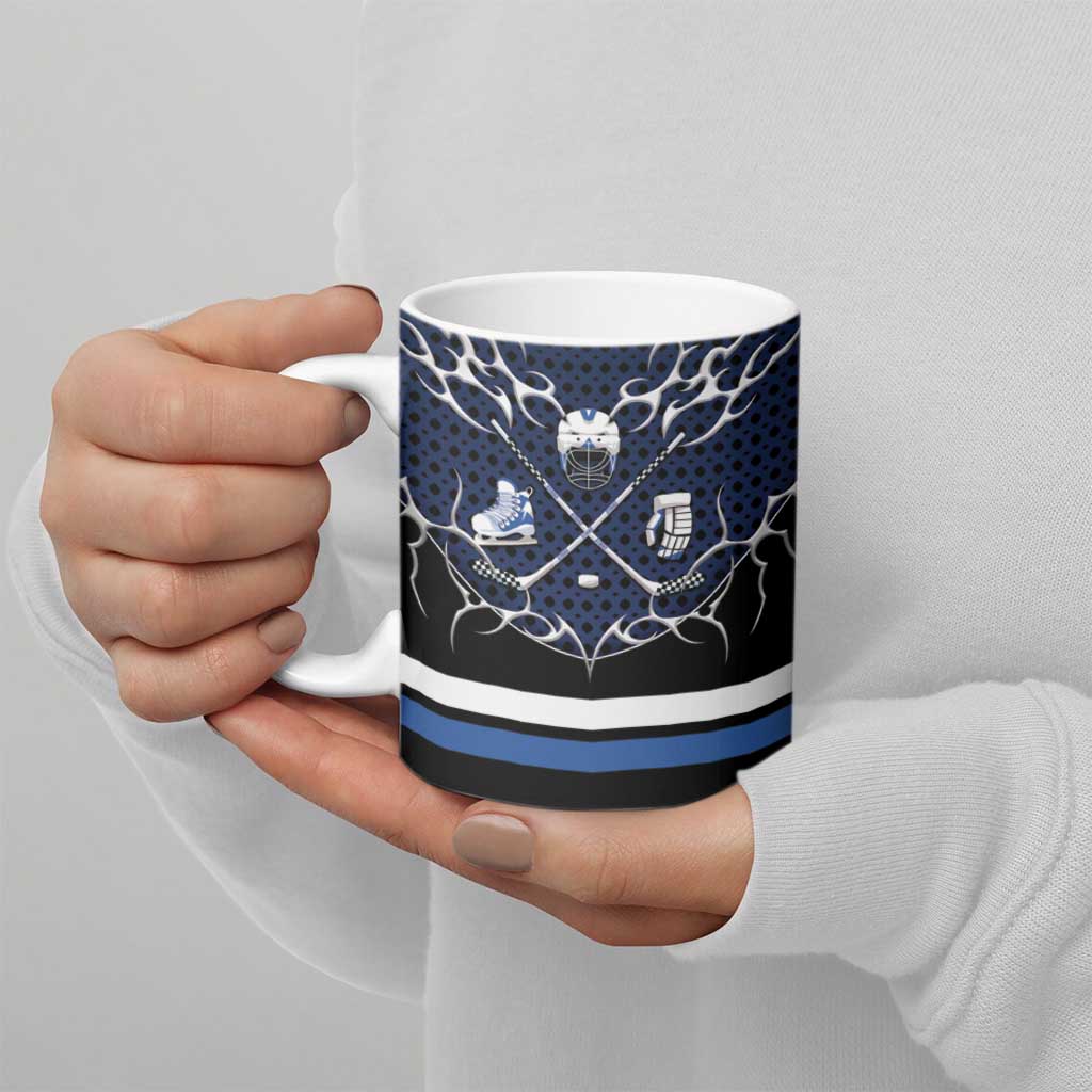 Custom Hockey Ceramic Mug Tribal Strike