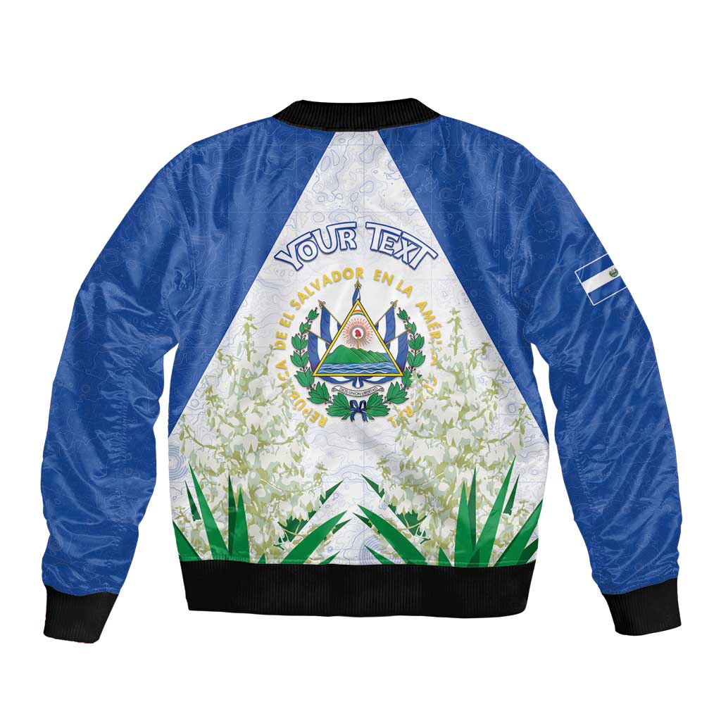 Personalized El Salvador Bomber Jacket Torogoz Bird Map