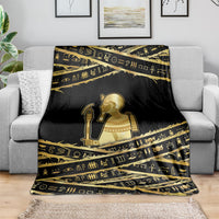 Egyptian God Ptah Blanket Gold Mummy Wrap Hieroglyphics Patterns