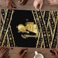 Egyptian God Ptah Puzzle Gold Mummy Wrap Hieroglyphics Patterns