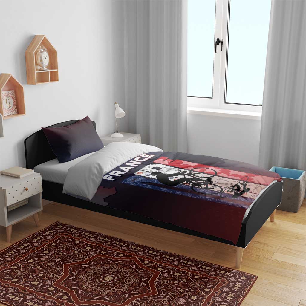 France Cycling Bedding Set Ride With Cyclist - Wonder Print Shop