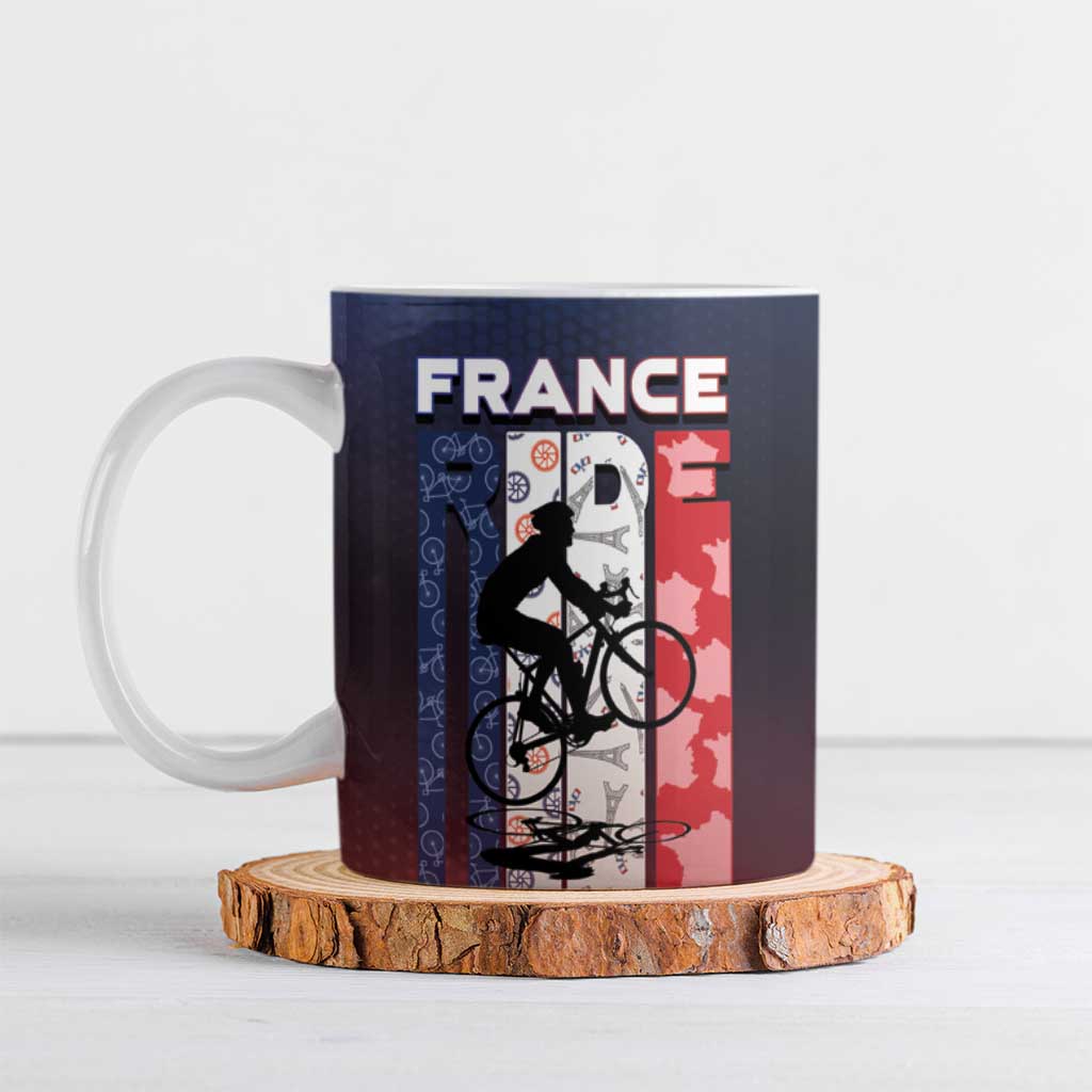 France Cycling Ceramic Mug Ride With Cyclist - Wonder Print Shop