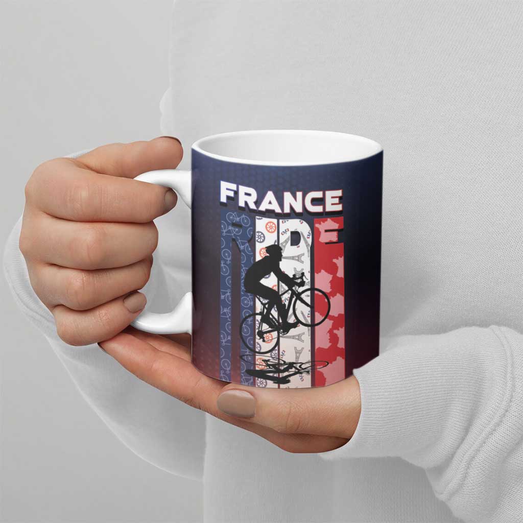 France Cycling Ceramic Mug Ride With Cyclist - Wonder Print Shop