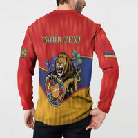 Personalized Armenia Button Sweatshirt Lion As National Symbol - Wonder Print Shop
