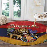 Armenia Round Carpet Lion As National Symbol - Wonder Print Shop