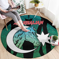 Azerbaijan Round Carpet Karabakh Horse Tattoo - Wonder Print Shop