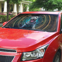 3D Illusion Pitbull Halloween Auto Sun Shade Mummy Bully Gold Egyptian Portal