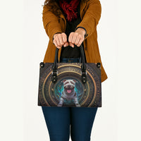 3D Illusion Pitbull Halloween Leather Bag Mummy Bully Gold Egyptian Portal