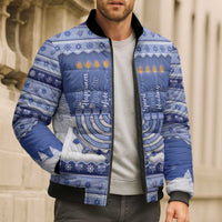 Hanukkah Christmas Bomber Puffer Jacket Love And Lights - Wonder Print Shop