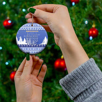 Hanukkah Christmas Ceramic Ornament Love And Lights - Wonder Print Shop
