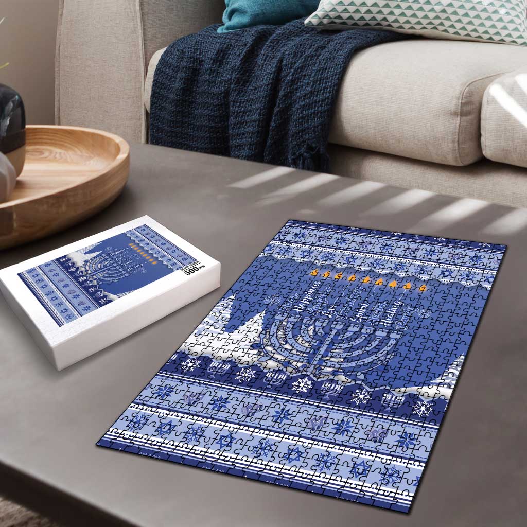 Hanukkah Christmas Puzzle Love And Lights - Wonder Print Shop
