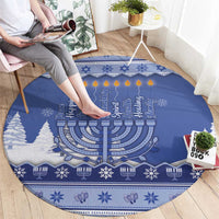 Hanukkah Christmas Round Carpet Love And Lights - Wonder Print Shop