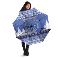 Hanukkah Christmas Umbrella Love And Lights - Wonder Print Shop
