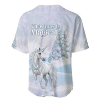 Magical Christmas Baseball Jersey Unicorn With Cotton Candy Xmas Tree - Wonder Print Shop