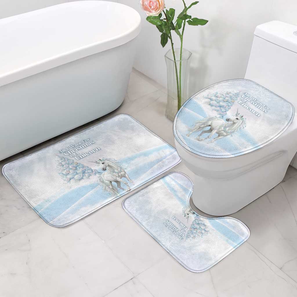 Magical Christmas Bathroom Set Unicorn With Cotton Candy Xmas Tree - Wonder Print Shop