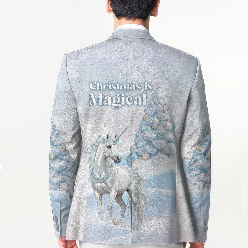 Magical Christmas Blazer Unicorn With Cotton Candy Xmas Tree - Wonder Print Shop