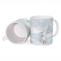 Magical Christmas Ceramic Mug Unicorn With Cotton Candy Xmas Tree - Wonder Print Shop