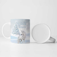 Magical Christmas Ceramic Mug Unicorn With Cotton Candy Xmas Tree - Wonder Print Shop
