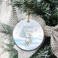 Magical Christmas Ceramic Ornament Unicorn With Cotton Candy Xmas Tree - Wonder Print Shop