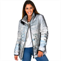 Magical Christmas Padded Jacket Unicorn With Cotton Candy Xmas Tree - Wonder Print Shop