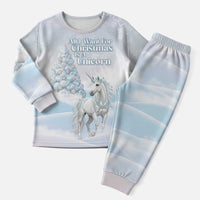 Magical Christmas Pajama Set Unicorn With Cotton Candy Xmas Tree - Wonder Print Shop
