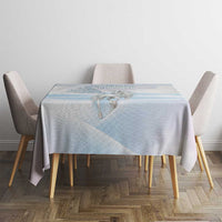 Magical Christmas Tablecloth Unicorn With Cotton Candy Xmas Tree - Wonder Print Shop