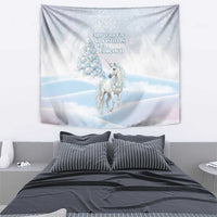 Magical Christmas Tapestry Unicorn With Cotton Candy Xmas Tree - Wonder Print Shop