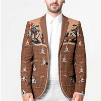 Western Yoke Blazer Cowgirl Drinking Wine Christmas - Wonder Print Shop