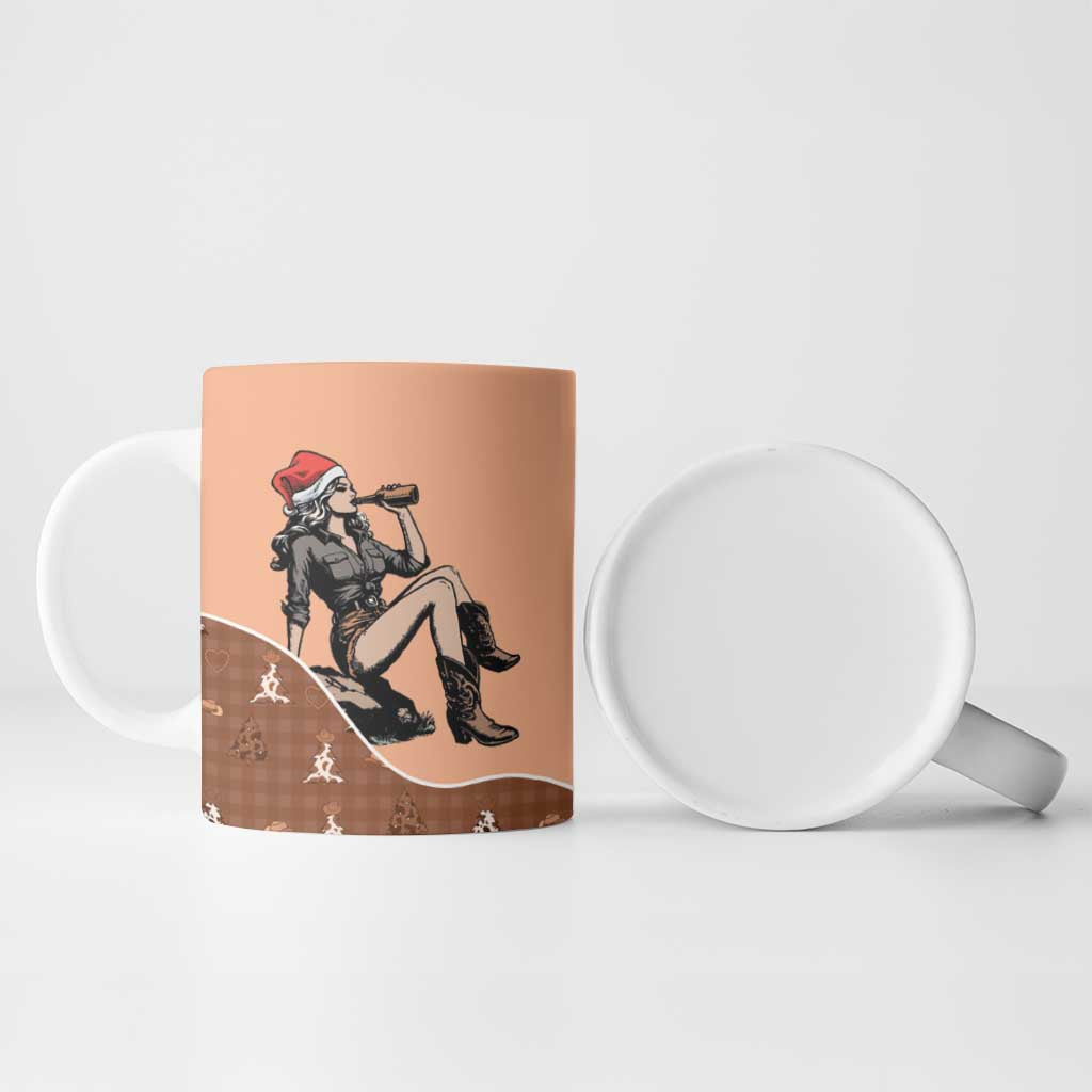 Western Yoke Ceramic Mug Cowgirl Drinking Wine Christmas - Wonder Print Shop
