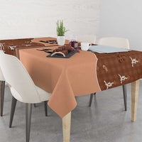 Western Yoke Tablecloth Cowgirl Drinking Wine Christmas - Wonder Print Shop
