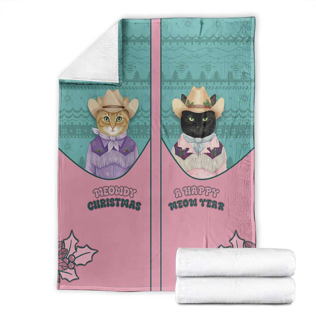 Western Yoke Blanket Meowdy Christmas And A Meow Year - Wonder Print Shop