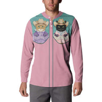 Western Yoke Button Sweatshirt Meowdy Christmas And A Meow Year - Wonder Print Shop