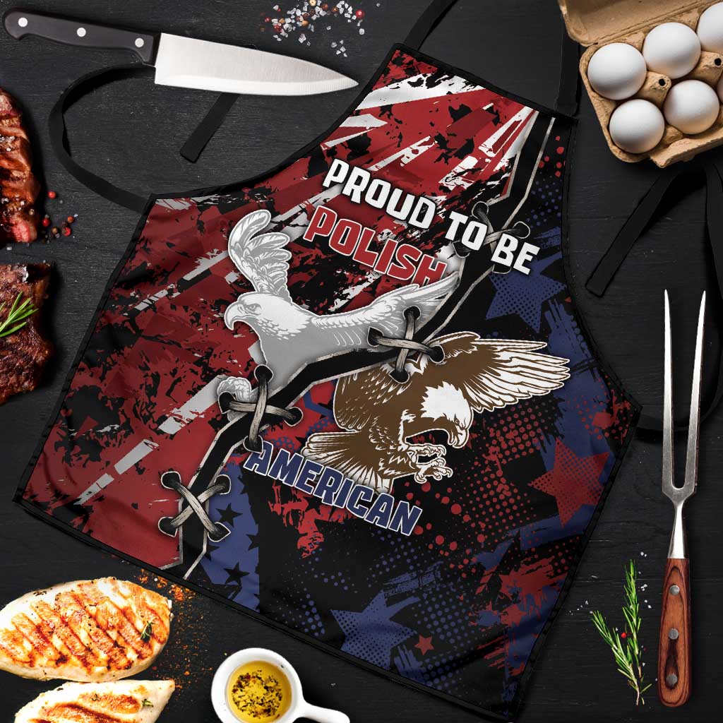 Polish American Heritage Month Apron Eagle With Grunge Style - Wonder Print Shop