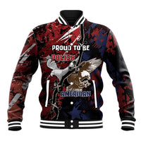 Personalized Polish American Heritage Month Baseball Jacket Eagle With Grunge Style - Wonder Print Shop