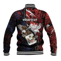 Personalized Polish American Heritage Month Baseball Jacket Eagle With Grunge Style - Wonder Print Shop