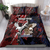 Polish American Heritage Month Bedding Set Eagle With Grunge Style - Wonder Print Shop